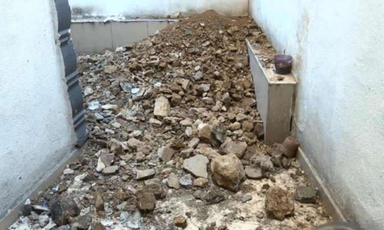 إنهيار أرضية مبنى